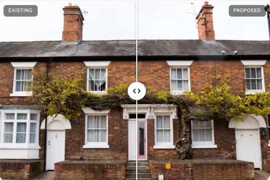 Before / after render
